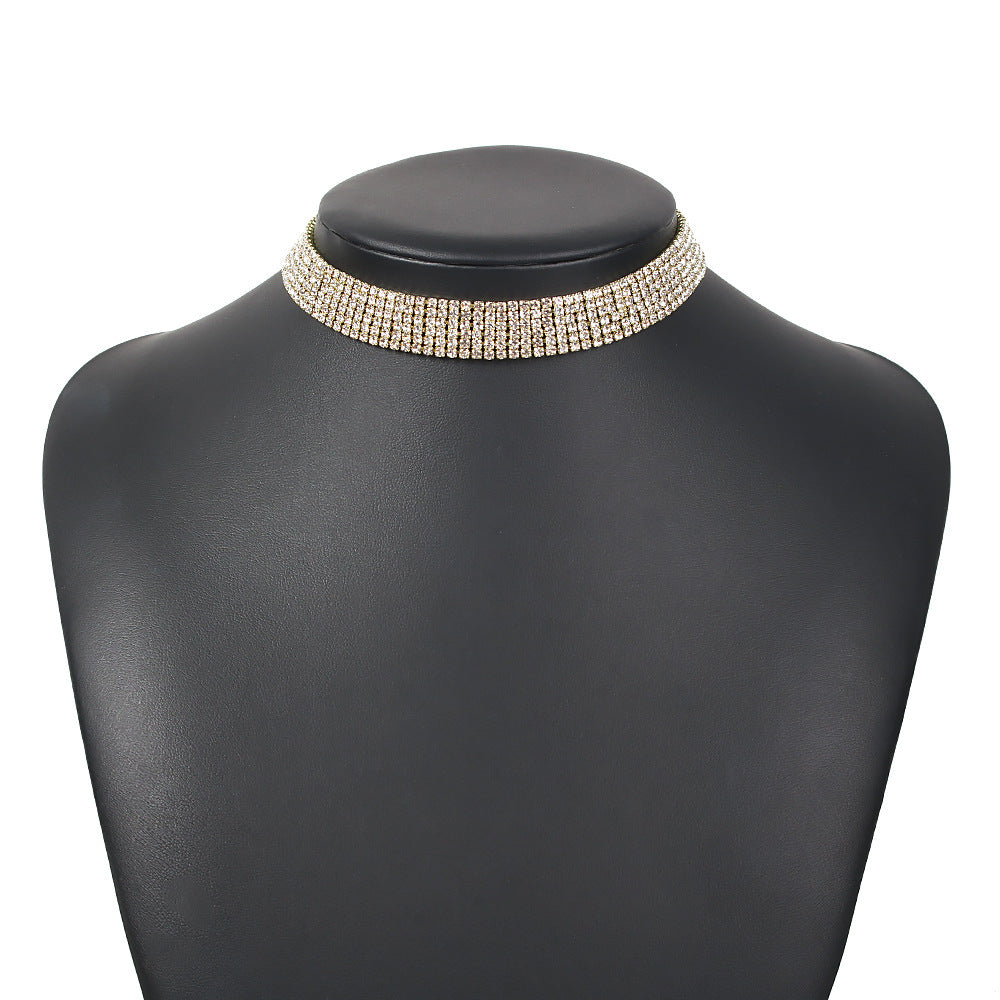 Full Rhinestone Alloy Necklace