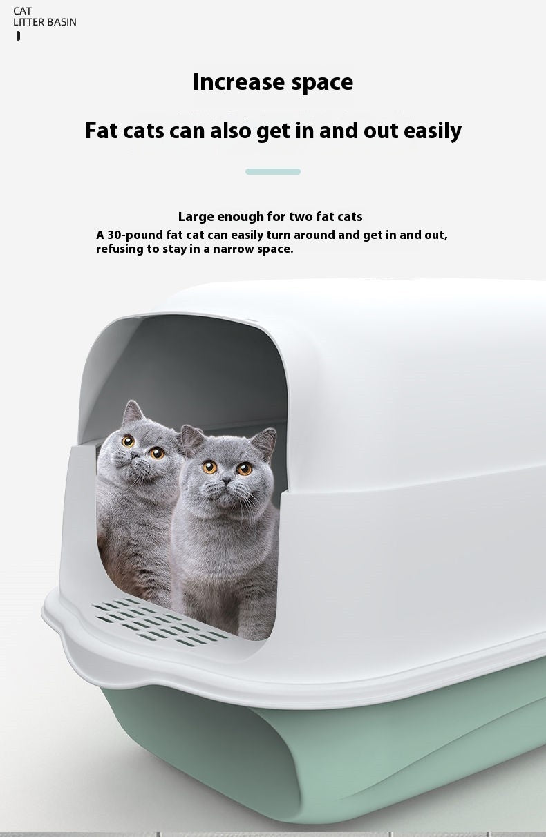 Fully Enclosed Cat Toilet Litter Box